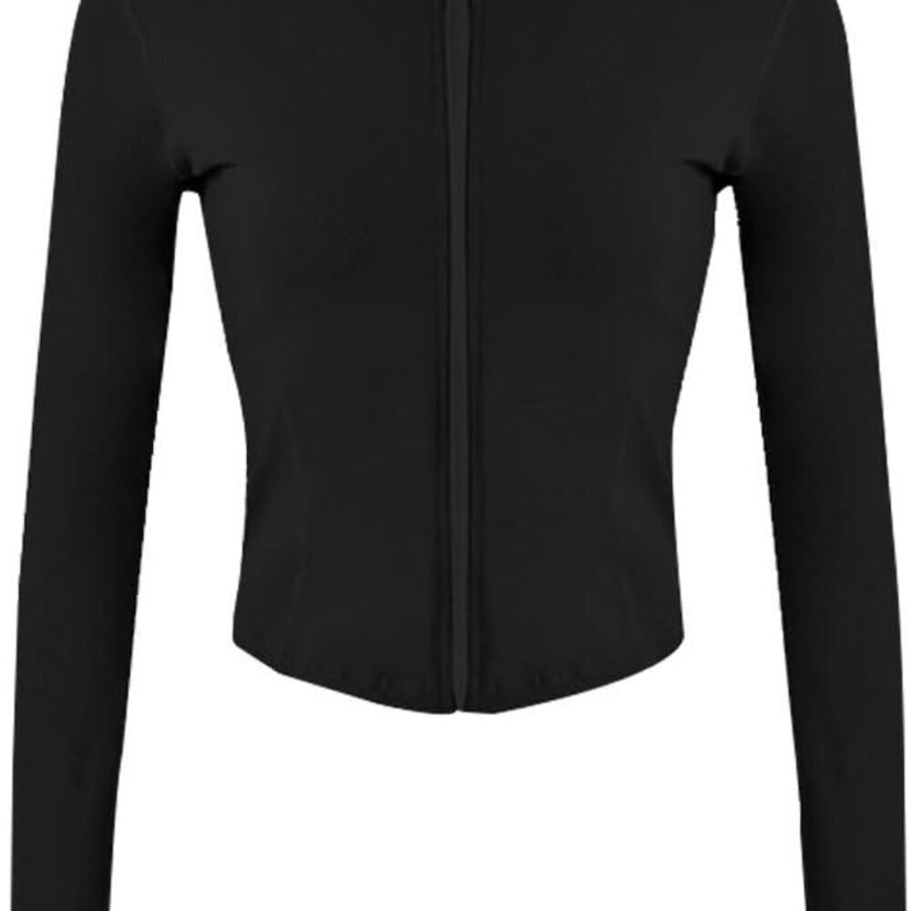 Womens Lightweight Full Zip Running Track Jacket Workout Slim Fit Yoga Sportwear